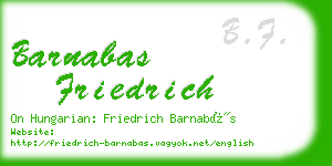 barnabas friedrich business card